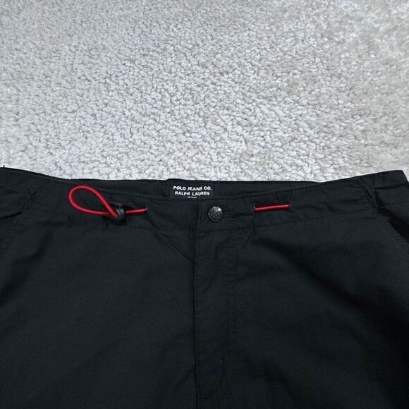 Polo Jeans Co Ralph Lauren Cotton Bungee Exaggerated Bootcut Pant Black VINTAGE - Picture 6 of 11